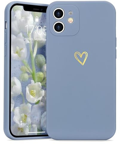 Lafunda Handyhülle Kompatibel mit iPhone 11 Mädchen hülle Ultra Dünn Silikonhülle süß Liebesherz Schutzhülle stoßfest Case Bumper Back Cover mit Fallschutz für iPhone 11 Blau