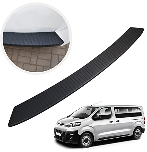 CHROMEMASTER | Protezione paraurti Posteriore | Compatibile con Citroen Jumpy 2016- XL L3; Polyurethane, nero opaco; Protezione paraurti protegge la vernice del paraurti dai graffi ed i danni