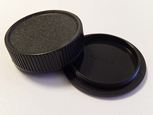 vhbw set di copriobiettivi compatibile con Zenit fotocamera - Tappo posteriore e per corpo macchina, nero