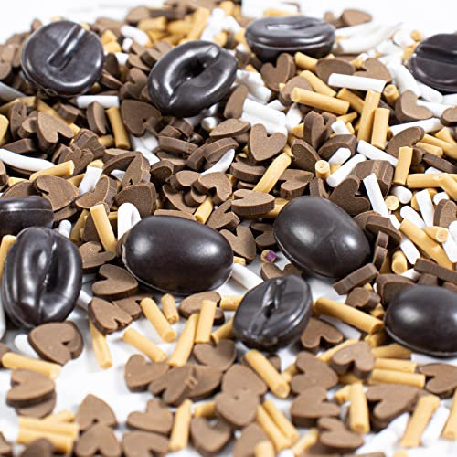 Funshowcase Polymer-Ton Kakaobohnen-Streusel Charms Deko Ornament 50g