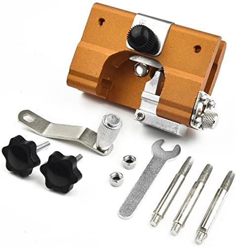 LGWG Tragbar Sägekettenschärfgerät,Kettenschärfgerät,Handkurbeln Tragbar Sägekettenschärfgerät, Kettensäge Schärfgerät Für Holzfäller Und Gärtner-with 3 Grinding Heads