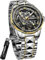 OUPINKE Herren Skelettuhren Automatik Mechanische Armbanduhr Automatikaufzug Luxus Saphirglas Wolframstahl Wasserdicht Leuchtende Premium Kleid Uhr