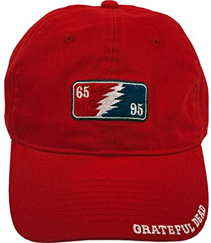 Grateful Dead Herren Liquid Blue 65/95 Baseballmütze Baseballkappe, Rot/Ausflug, einfarbig (Getaway Solids), Einheitsgröße
