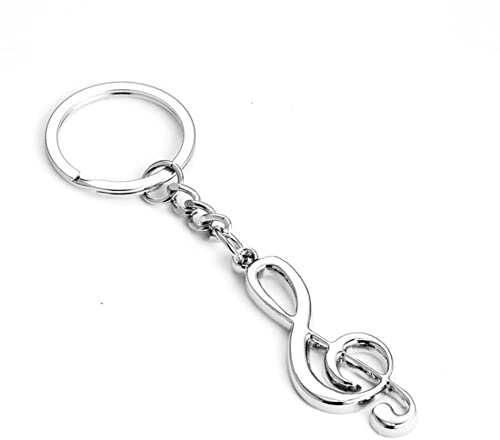 ARFUKA Schlüsselanhänger Edelstahl Musiknote Anhänger Autoschlüsselanhänger Männer Frauen Schlüsselringe Schlüsselbund Keychain für Geburtstag Weihnachten Feiertag Geschenk