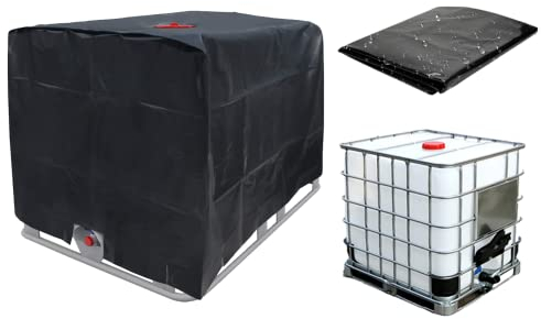 Phlbao IBC Tank Abdeckung, 420D Abdeckplane für Wassertank 1000L, Container Cover, Schutzhülle Schutzhaube Schutzplane Geeignet IBC-Tank Behälter Regenwassertank