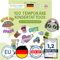 Papierdrachen 100 besonders hautfreundliche Kindertattoos - Tattoos Scrunch Doodles - für Kinder - für Jungen und Mädchen - geprüft & made in Germany - Set 24