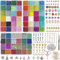 45348Pcs 72 Farben 2mm Rocailles Perlen Set zum Auffädeln, Glasperlen zum Auffädeln für Armbänder Ketten Ringe Handykette Schmuckherstellung,Perlenset mit 708 Zubehör Buchstaben