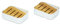 simplywire – Lot de 2 – Porte-Savon en Plastique avec étagère inclinée en Bambou Naturel – Porte-Savon de Salle de Bain - Blanc