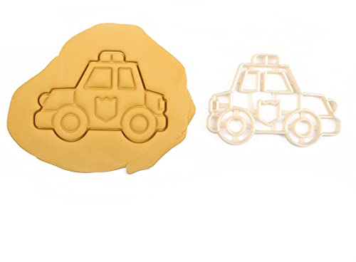 Dekorative 3D-AUSSTECHFORMEN „Einsatz-Fahrzeuge“ aus Bio-Kunststoff spülmaschinenfest (Polizei)