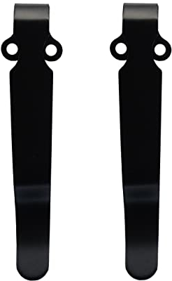 KNIFIUS 2-teilige tiefe Trage Taschenmesser Clips, Titan Legierung Taschenclip für EDC Messer, Klappmesser Ersatzclips Praktisches Taillenzubehör (B)