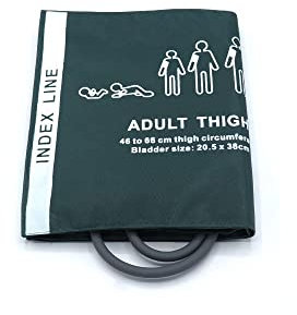 Sino-K Reusable Blood Pressure Cuff Double Tube for Adult Thigh Use 46-66cm Arm Circumference with Bladder 5pcs Pack