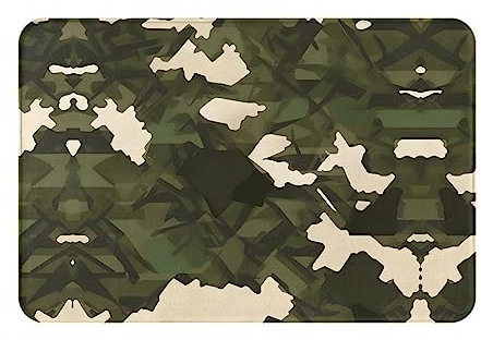 Army Camouflage rutschfeste Gummi-Fußmatte, Innen- und Außeneingangsmatte, geeignet für alle Bereiche des Hauses, 39,9 x 59,9 cm