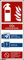 Brandschutzzeichen Feuerlöscher CO2 Kohlendioxid Aluminium (0,5 mm), 80 x 200 x 0,5 mm, langnachleuchtend, 55/8 mcd