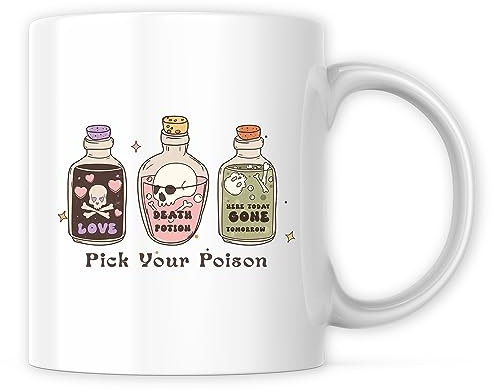 Ad Astra Graphics Pick Your Poison CFAAG0030 Kaffeetasse, hochwertige Kaffeetasse, Halloween-Themen-Zaubertränke, importiert und gedruckt in den USA, 325 ml