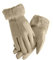 Stilvolle Damen Lederhandschuhe mit Pelzmanschette, 100% echtes Schaffell Damen Lederhandschuhe, Super Weiches Leder mit warmem Fleecefutter, beige, 38
