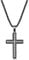 FPEAOB Kreuz Kette Herren Halskette Schwarz Kreuzkette Edelstahl Kette mit Kreuz Anhänger Zirconia Männer Ketten mit Geschenkbox Schmuck für Herren