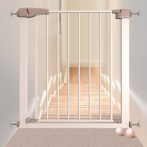 FLYIFE Haustier-Laufgitter, Sicherheitsgitter Für Den Innenbereich, Für Türen, Verlängerung, Safety 1St Pressure Fit, Einziehbare Haustiertür Für Treppen, Treppengeländer/103-110Cm