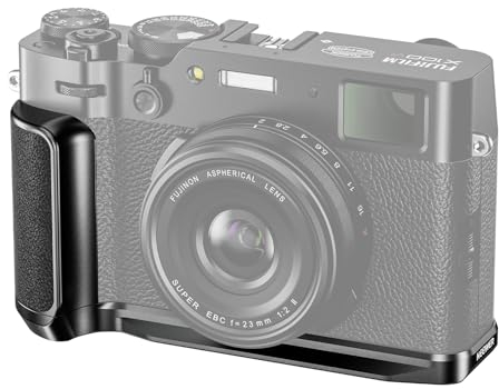 NEEWER X100VI Grundplatte für Fujifilm X100VI X100V, formschlüssige Retro Kamera L förmige Halterung mit Handgriff, L Platte kompatibel mit Arca Typ Stativkopf, Schwarz, CA084