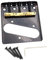 Wilkinson WTB Vintage Telecaster Bridge 3 selles en laiton compensées pour guitare électrique Fender Tele Style | Intonation précise et look élégant (noir)