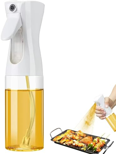 Refillable Oil Spray Bottle 300ml - Leak Proof Olive Oil Spray Bottle, Ergonomic and Practical Kitchen Accessories for Convenient Cooking, BPA Free