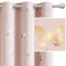 Treatmentex Verdunklungsvorhänge mit Gold Schmetterling Druck Blickdichte Gardinen mit Ösen für Kinderzimmer Mädchenzimmer Schlafzimmer Dekoschal 2er Set 180x140cm(H×B) Rosa