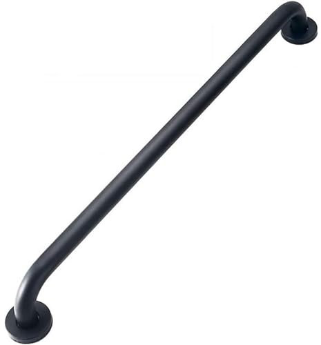 FDSAGHJ Schwarz Badezimmer Handläufe, Duschen Sicherheits Haltegriff, Toiletten Haltegriff, Badezimmer Handgriff, Treppen Handlauf, rutschfest Haltegriffe für Senioren(100cm)