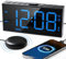 Roxicosly Loud Alarm Clocks for Heavy Sleepers with Bed Shaker,7.5 LED Display Vibrating Dual Alarm Clock for Deaf,Hearing Impaired,3 Wake-up Mode,5 Dimmers,Snooze,USB Charger,DST 12/24H,Weekday