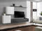 All4All Wohnwand SW 5 - Wohnzimmermöbel - Schrankwand für Wohnzimmer - Wohnzimmerschrank - Anbauwand Hängend -Mediawand - Wandschrank - Modern - Weiß+Grau 21