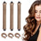 Locken Ohne Hitze - 3 Heatless Curls Band, Lockenwickler Ohne Hitze Overnight, Haarnudel for Long Hair, Heatless Hair Curler Ideal Für Jeden Haartyp, DIY Overnight Curls for Long, Medium Hair（Khaki）