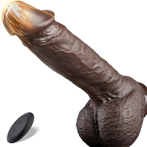 24cm Realistischer black Dildo Vibrator für Frauen mit 3 Stoßfunktion und 9 Vibrationsmodi BBC Dildo Sex Spielzeug für die Frau Männer Anal Dildos G-Punkt Vibratoren mit Saugnapf XXL Big Sexspielzeug
