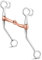 Horses Trensen-Bits, 16,5 cm, Western-Pferde-Trense, Kauen, Edelstahl, Trainingsgebiss mit Kupferrolle
