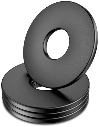 HOLMOL Arandelas M6 negras, 30 unidades, acero inoxidable A2 304, M6 x 18 mm, para tornillos, pernos y tuercas