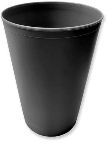 Acan Tradineur - Paragüero Redondo de plástico, UTPL, Soporte para Paraguas, Forma cilíndrica, Ligero y Resistente, decoración, hogar (Negro - 44 x 29 cm)