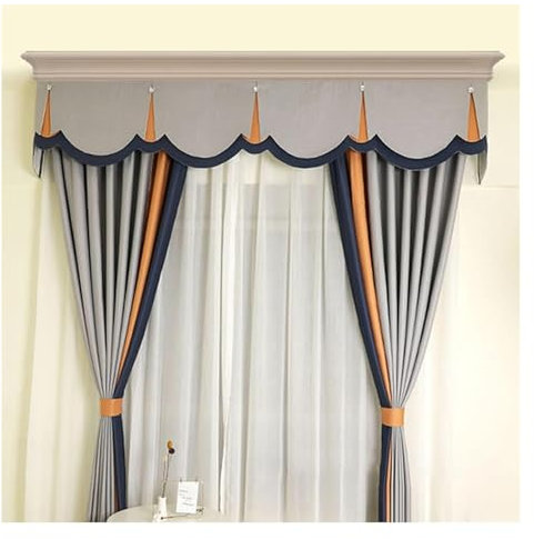 SFQEVHRZ Scatola per Tende e mantovane per finestre， Cassonetto for Tenda da Finestra con Montaggio Laterale, cassonetto for Tenda in Alluminio con binari(Gold)