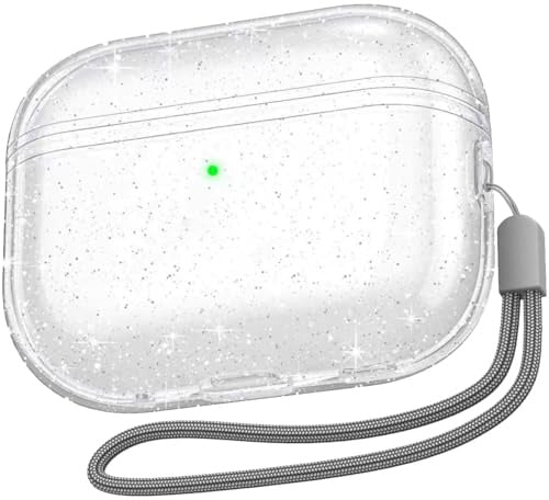NIUTRENDZ Klar Airpods Pro 3 Hülle TPU-Schutzhüllen mit Handschlaufe [Front-LED Sichtbar] [Kabelloses Laden] Kompatibel mit Apple AirPods Pro 3rd 2025 Neu