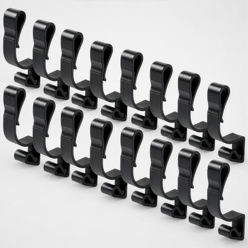 XMAS HAUS Large Gutter Hooks Clips for Mounting Hanging Securely Outdoor Christmas Festive Decorations, String and Fairy Lights (Pack of 16)