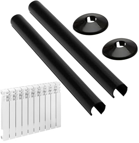 Cache-tuyaux de radiateur – Manchons de tuyau de 5,5 cm, installation facile | Manchons de protection d'eau en métal PVC avec facilité, collier de tuyaux de radiateur pour sèche-serviettes, salle de