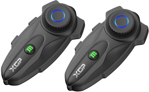 XGP X10 Motorrad Intercom Mesh 3.0, Bluetooth Helm Headset für bis zu 10 Motorräder mit 3000m Reichweite, Motorrad Kommunikationssystem mit Audio-Multitasking/Musik Sharing/ IP67 Wasserdicht