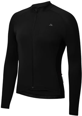DANISH ENDURANCE Cycling Jersey Mens, Long Sleeve, Black, L