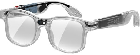 YUEHISY Lunettes Intelligentes avec Caméra, Vidéo 8MP 1200P et Traduction AI en Temps Réel, Micro Bluetooth 5.4 ENC, Musique 30H et 3 Paires D'objectifs, pour Les Professionnels
