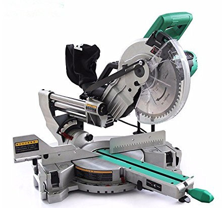 GOWE Sega per legno da 10 scorrevole composto da 254 mm troncatrice sega 1800 W sega circolare elettrica con linea di taglio laser