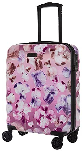 Bowatex Handgepäck Koffer Cavalet Trolley Kinder Motiv Pink Blume Bunt 55 cm