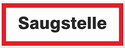 1 x Saugstelle Schild Brandschutz Hinweisschild Brandschutz Feuerwehr 220 x 80 mm