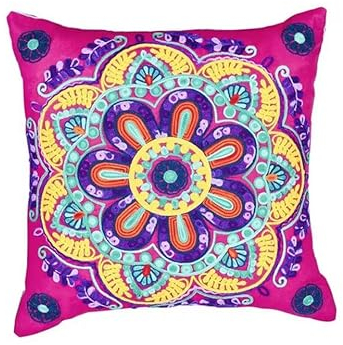 Indisches orientalisches Orient Kissen Dekokissen Zierkissen sofakissen Bestickt Balkis (7) - 45x45cm inkl. Füllung