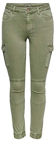 Only Femme Onlmissouri Reg Ank Cargo Pnt Noos Pantalon, Vert (Oil Green Oil Green), 36W / 32L EU