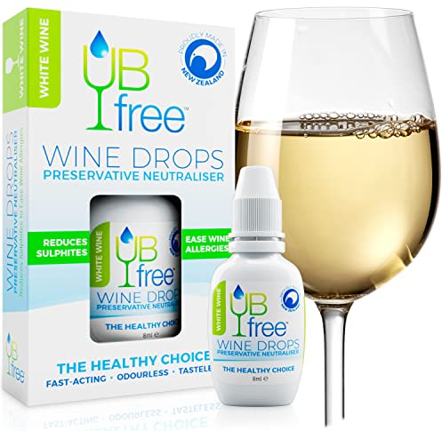 UBfree Wine Solfite Remover - Goditi il vino bianco senza mal di testa e allergie, un'alternativa biologica e discreta a una bacchetta da vino o a un filtro per vino, prodotto in Nuova Zelanda