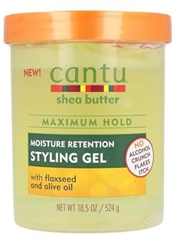 CANTU - Styling-Gel mit Leinsamen & Olivenöl - Maximaler Halt - Feuchtigkeitsspeicherung - 50 ml