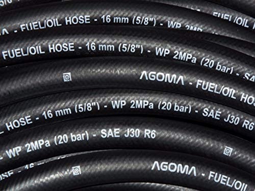 Rubber Reinforced E10 Engine Nitrile Fuel Tube,Breather Pipe,Oil,Diesel,Petrol,Water 2m Lengths Ideal for Cars,Vans and Pick-ups (3.2mm)
