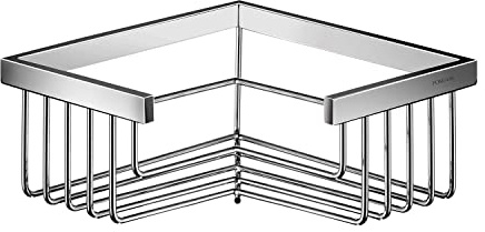COSMIC - Porte-Savon Grille d'angle de Bain | Finition chromée - Installation Facile avec vis | Dimensions 20 x 20 x 8,7 cm