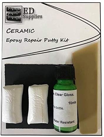Ceramic Baths, Sinks, Toilets & Shower Trays Epoxy Repair Putty Kit – Repairs Chips, Cracks & Similar Damage. (White)